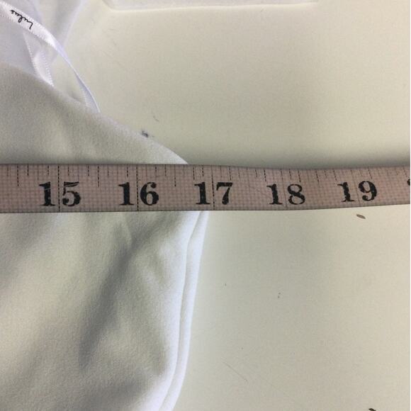 LULU'S SZ L Beaming Perfection White Pearl Organza Tie-Strap Mini Dress NEW B60 - Picture 5 of 8